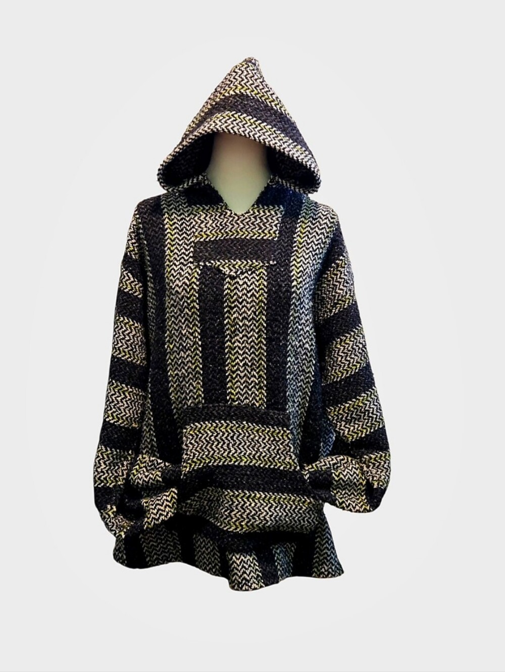 Baja Joe Mexican Hippie Pullover Hoodie Kangaroo Pocket XXL Men's